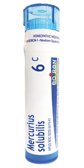 Boiron Mercurius Solubilis 6C perlas disolventes para alivio de molestias de garganta
