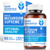 Bold Botanica Mushroom Supreme7 cápsulas para soporte diario de bienestar.