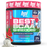 Envase de BPI Sports Best BCAA Shredded para recuperación muscular tras entreno