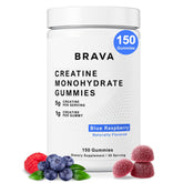 Brava Nutrition Brava Creatine Gummies en lata de 150 gomitas para uso diario.