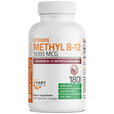 Bronson Methyl B12 5000 mcg: botella para energía sostenida.