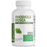 Bronson Rhodiola Rosea: cápsulas vegetarianas para apoyo al estrés y claridad mental.