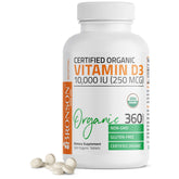 Bronson Vitamina D3 10000UI - botella: suplemento diario para la salud ósea.