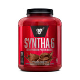 BSN SYNTHA-6 polvo de proteína de suero chocolate, textura cremosa para merienda.