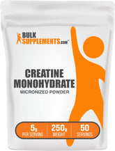 BulkSupplements Creatina Monohidrato: polvo micronizado, listo para mezclar en agua