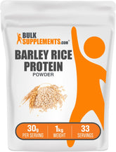 BulkSupplements proteina de cebada y arroz, bote de 1 kg, ideal para batidos