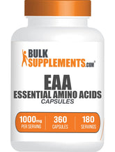 BulkSupplements EAAs cápsulas porcion para entrenamiento diario y apoyo a la recuperación