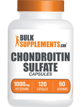 Cápsulas BulkSupplements condroitina sulfato 1000 mg para movilidad diaria.
