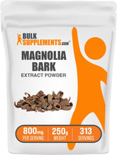 Bulksupplements Magnolia Bark Extract polvo, fuente natural para el bienestar diario.