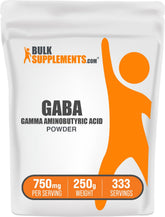 BulkSupplements GABA polvo 750 mg en tarro, apoyo general de bienestar diario