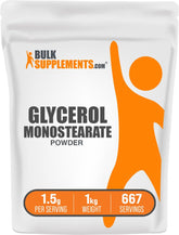 BulkSupplements GMS en polvo sin sabor en envase, ideal para batidos y recetas.