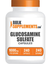 BulkSupplements Glucosamina Sulfato cápsulas en bote para movilidad diaria.