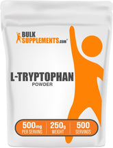 BulkSupplements L-triptofano polvo porción, ideal para uso diario en batidos
