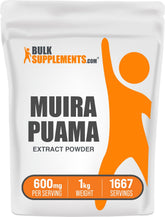Bulksupplements Muira Puama Extract polvo en frasco para uso diario