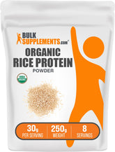 BulkSuppressments Proteína de arroz orgánica sin sabor, ideal para batidos veganos.