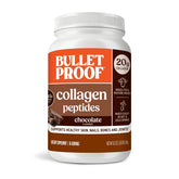 Bulletproof chocolate colágeno en tarro listo para mezclar en smoothies