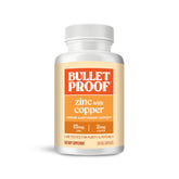 Bulletproof Zinc con Cobre: botella frontal para tomar diariamente con comida.
