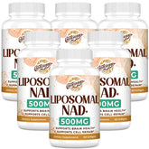 Caenciennes Liposomal NAD+ botella vertiendo para energía diaria