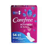 Carefree Acti-Fresh protector diario en empaque, protección diaria discreta.