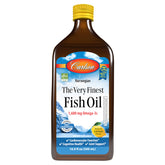 Carlson Aceite de Pescado 1600 mg, botella limón para uso diario.