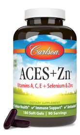 Carlson ACES Zn en presentación 180 cápsulas blandas para uso diario