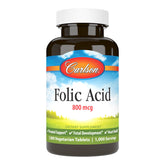 Carlson ácido fólico 800 mcg, tableta para apoyo prenatal diario.