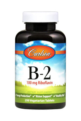 Carlson B-2 Riboflavina: vertido de la botella para energía diaria.