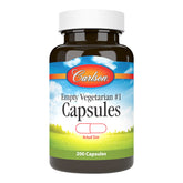 Carlson cápsulas vegetarianas vacías de tamaño mediano listas para personalizar tus mezclas.