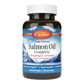 Carlson Labs Salmon Oil Complete, botella con cápsulas suaves para ingesta diaria cómoda