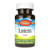 Carlson Lutein 6 mg, visión saludable en botella para uso diario.