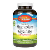 Carlson magnesio chelatado 200 mg, tableta en botella: posible apoyo a la energía celular.