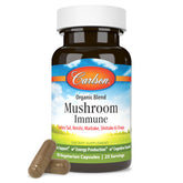 Carlson Mushroom Complex: frasco con cápsulas para apoyo a la energía diaria.