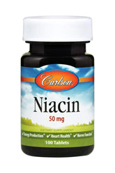 Carlson Niacina 50 mg, botella: apoyo a la energía diaria