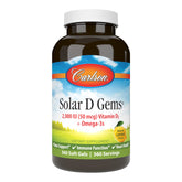 Carlson Solar D Gems cápsulas sabor limón para apoyar la salud ósea diaria.