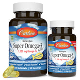 Carlson Super Omega-3 Gems, botella-vertido: posible apoyo a la salud cardiovascular y al bienestar