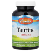 Carlson Taurina, botella vertiendo, posible apoyo a la función nerviosa y salud ocular.