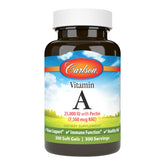 Carlson Vitamina A 25000 IU en frasco, apoyo para visión y piel.