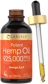 Carlyle Aceite de Semilla de Cáñamo, botella: fuente de Omega 3, 6 y 9 para tu rutina diaria