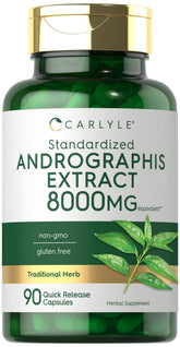 Carlyle Andrographis Paniculata cápsulas en frasco para uso diario