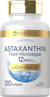 Carlyle Astaxantina 12 mg en botella, cápsulas para uso diario.