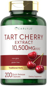 Carlyle Cápsulas de Cereza Agria en botella para consumo diario.