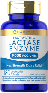 Carlyle Lactasa 9000 en empaque, apoyo para la digestión de lácteos.