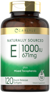 Carlyle Vitamina E 1000 UI en cápsulas blandas para uso diario