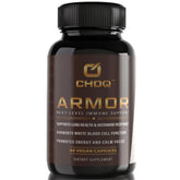 CHOQ Armor botella frontal con etiqueta clara y defensa inmunitaria.