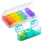 Chrxbei organizador pastillas semanal 7 dias para toma manana tarde y noche.