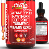 Clean Nutra Gotas Pimienta Cayena Frasco: apoyo diario de bienestar y metabolismo