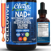 Clean Nutra NAD líquido en gotas para energía diaria y antioxidantes