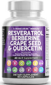 Clean Nutraceuticals Resveratrol Berberina cápsulas en primer plano para uso diario
