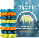 Pulseras repelentes Cliganic de 20 unidades para la familia.