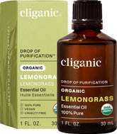 Cliganic aceite esencial citronela, botella vertida: ideal para difusor y aromaterapia